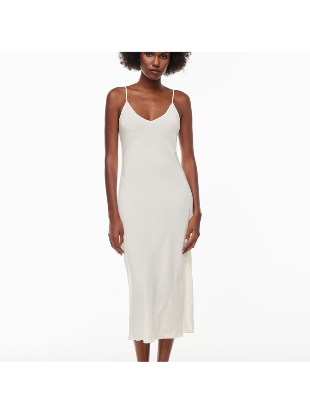 Aritzia Only Slip Midi in Light Birch